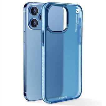 X-LEVEL For iPhone 15 Pro Max Matt Bakdeksel Metall Linseramme TPU+PC Telefonveske