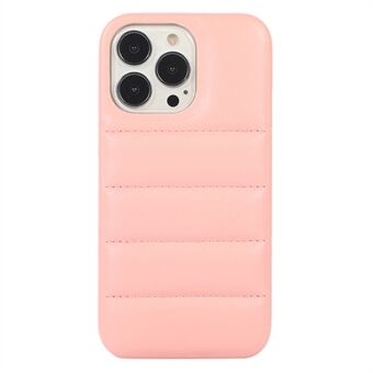 For iPhone 15 Pro Max PU-lærbelagt PC-telefondeksel Anti-fall Jakke bakre deksel