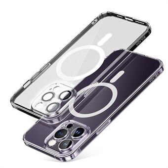 SULADA for iPhone 15 Pro Max TPU+PC-deksel Kompatibelt med MagSafe Telefondeksel med Linsefilm