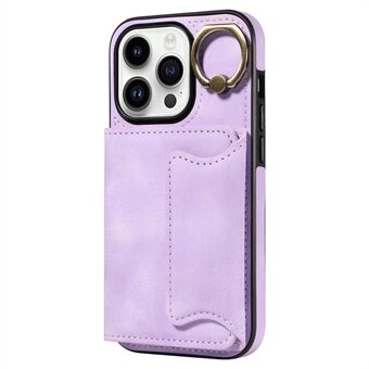 For iPhone 15 Pro Max Skin-touch PU Leather+TPU Cover Phone Case Card Holder Kickstand Phone Shell 

For iPhone 15 Pro Max skin-berøring PU-lær + TPU-deksel Telefonveske Kortholder Støttefot Mobilskall