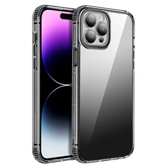 KSTDESIGN Akryl+TPU gjennomsiktig telefonveske for iPhone 15 Pro Max, Glasslinsebeskyttende telefondeksel