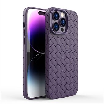 For iPhone 15 Pro Max Vevd teksturtelefondeksel i mykt TPU-materiale med varmespredning