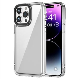 For iPhone 15 Pro Max Ripebeskyttende telefondeksel av mykt TPU + hard PC gjennomsiktig mobildeksel