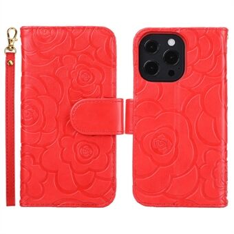 For iPhone 15 Pro Max Camellia Imprint PU Leather Cover Shockproof Wallet Stand Phone Case 

Til iPhone 15 Pro Max Camellia Avtrykk PU-lærdeksel Støtsikker Lommebok Stativ Telefonveske