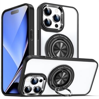 For iPhone 15 Pro Max PC + TPU + Acrylic Phone Case Ring Kickstand Transparent Cover Compatible with MagSafe

For iPhone 15 Pro Max PC + TPU + akryltelefonveske med ringholder og gjennomsiktig deksel som er kompatibelt med MagSafe.