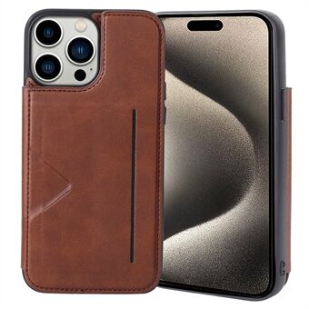 HANMAN Mika-serien for iPhone 15 Pro Max Kortholder Beskyttende Deksel PU-skinn + TPU-telefonveske