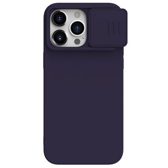 NILLKIN For iPhone 15 Pro Max Slide kamera beskyttelsesdeksel i flytende silikon + PC-bakdeksel