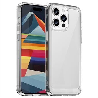 For iPhone 15 Pro Max Etui i akryl + TPU Transparent Telefondeksel (Stort hull for bakre linse)