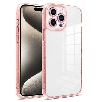 For iPhone 15 Pro Max Mobiltelefon-deksel PC+TPU+Glass Telefondeksel-skall