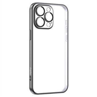 TOTU PC-02 for iPhone 15 Pro Max TPU-deksel med elektroplatering og gjennomsiktig telefonomslag