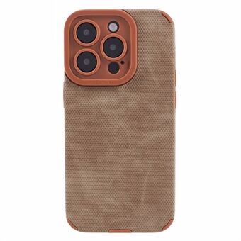 Morandi-stil for iPhone 15 Pro Max-etui TPU+PU lær bakre beskyttelsesdeksel