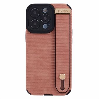 Morandi-stil for iPhone 15 Pro Max etui tilbakebeskyttelse i TPU+PU-skinn telefondeksel.