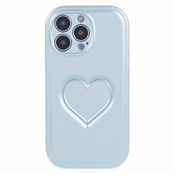 For iPhone 15 Pro Max Telefonveske med IMD TPU-deksel med 3D-effekt hjerteform - Flere