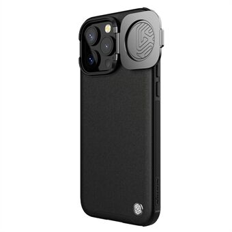 NILLKIN CamShield Prop For iPhone 15 Pro Max Case Kamerabeskyttelse i PU-skinn+PC+TPU-telefondeksel