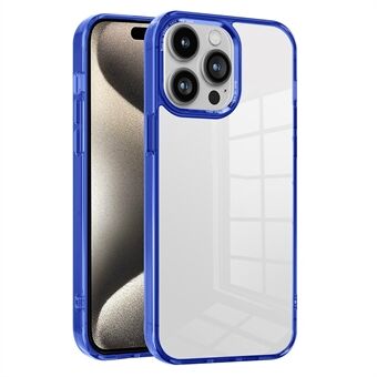 For iPhone 15 Pro Max-etui som er motstandsdyktig mot fall, gjennomsiktig PC+TPU-telefondeksel.