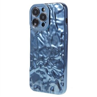 For iPhone 15 Pro Max-telefondekselet Electroplating TPU Rynket Ujevn Telefondeksel