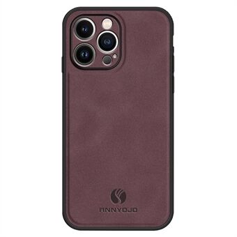 ANNYOJO For iPhone 15 Pro Max Deksel Støtsikkert PU Lær+PC+TPU Telefondeksel