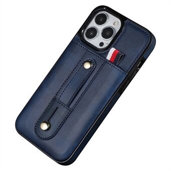 For iPhone 15 Pro Max Case-kortspor Lærbelagt TPU-støtte Cover