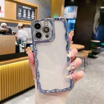 For iPhone 15 Pro Max Transparent bakdeksel TPU elektroplateringstelefondeksel