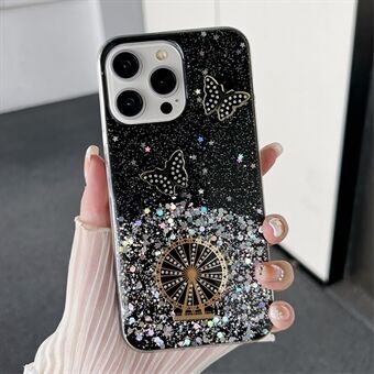 For iPhone 15 Pro Max etui, gnistrende epoxy Ferris Wheel TPU-telefondeksel.