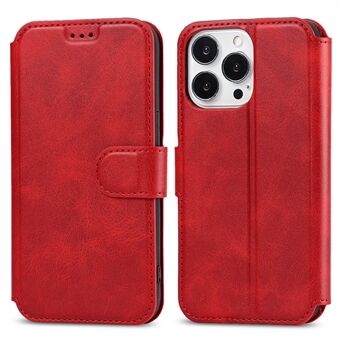 For iPhone 15 Pro Max-mobildeksel Folio Flip Design Skinnvalletui