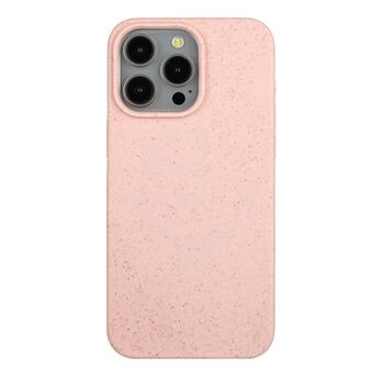 For iPhone 15 Pro Max Magnetisk Etui i Hvetehalm+TPU Biologisk Nedbrytbar Telefondeksel