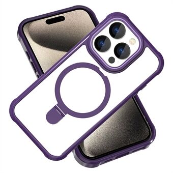 For iPhone 15 Pro Max magnetisk etui GW202 med støtte PC+TPU beskyttende telefondeksel