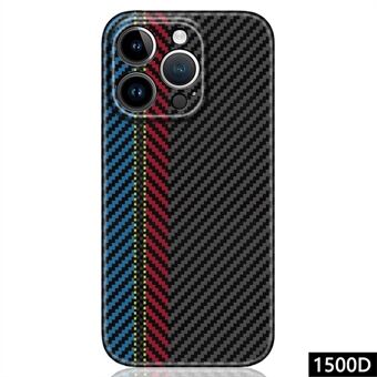 Til iPhone 15 Pro Max mobildeksel Farge Stripe Aramid Fiber Antifingeravtrykk Cover (Presis objektivutskjæring)