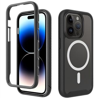 Starry-serien for iPhone 15 Pro Max magnetisk deksel kompatibelt med MagSafe støtsikker PC+TPU-skall - Svart