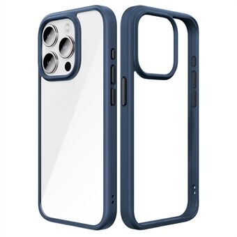 ROCK for iPhone 15 Pro Max Mobildeksel Gjennomsiktig Panel TPU+PC Anti-Fall Beskyttelsesdeksel