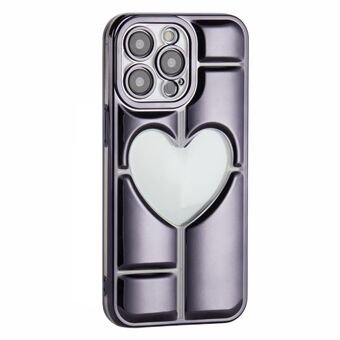 MNS-serien for iPhone 15 Pro Max TPU-telefondeksel med 3D-hjertefotografi for presis linsbeskyttelse.