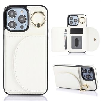 For iPhone 15 Pro Max mobiltelefonveske RFID-blokkerende kortpose Ripebestandig PU+TPU-deksel