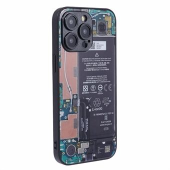 AL-serien for iPhone 15 Pro Max-etui Batterikretskort Glasstelefondeksel