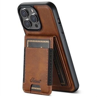 SUTENI H17 For iPhone 15 Pro Max TPU+PU Case med kortholder Telefondeksel Kompatibel med MagSafe