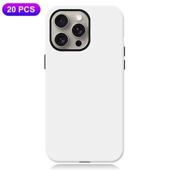 20 stk / pakke For iPhone 15 Pro Max-etasjen DIY-varmeoverføringsutskrift TPU+PC-beskyttende skall