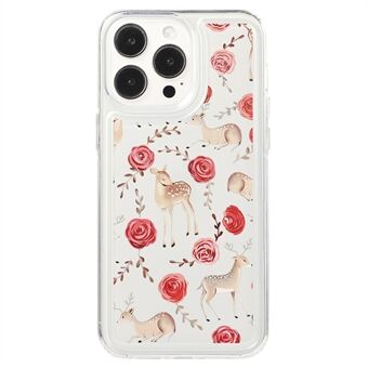 For iPhone 15 Pro Max Deksel mykt TPU sommerfuglmønstertrykk Telefondeksel