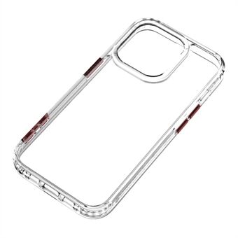 Q.COO Crystal-serien for iPhone 15 Pro Max støtsikker deksel klar PC+TPU telefondeksel.