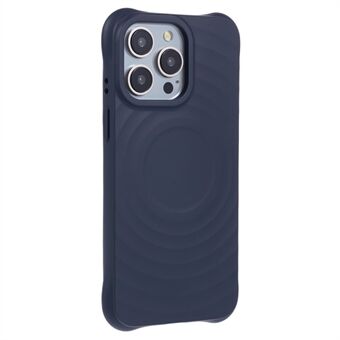 For iPhone 15 Pro Max TPU-etui med fiberfôr Telefondeksel Kompatibelt med MagSafe