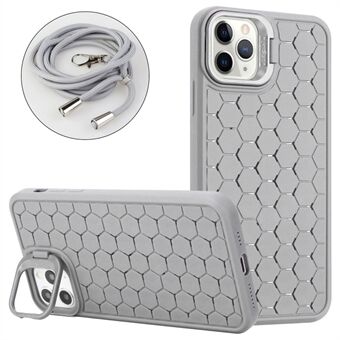 For iPhone 15 Pro Max TPU-etui med snor varmespredning stativ med kickstand magnetisk telefondeksel