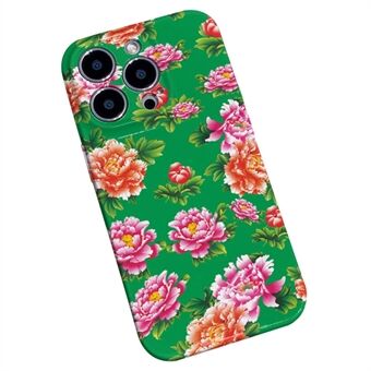 For iPhone 15 Pro Max Telefonetui PC Mobiltelefonbeskyttende deksel Mønster med blomster fra Nordøst-Kina