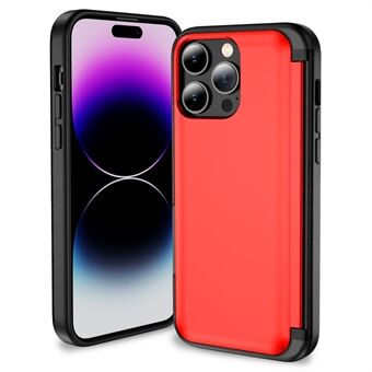 For iPhone 15 Pro Max Deksel TPU+PC skjult kortspor-telefondeksel