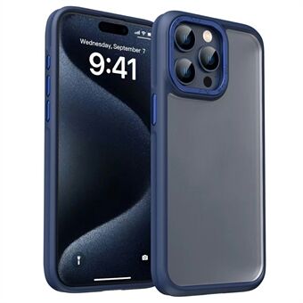 For iPhone 15 Pro Max mobiltelefondeksler TPU+Akryl støtsikker matt deksel