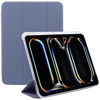 For iPad Pro 13 (2024) Case Pennholder PU-lær + Klar TPU Trekkbrettstøtte TABLETTomslag