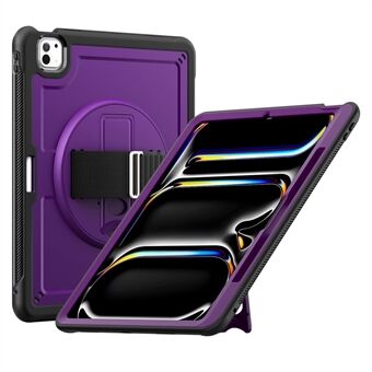 For iPad Pro 13 (2024) Etui PC+TPU Nettbrettdeksel Varmeavledning Roterende Stativ