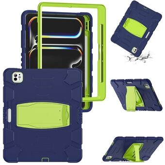 For iPad Pro 13 (2024) Kickstand Etui PC+Silikon Anti-Fall Nettbrett Deksel