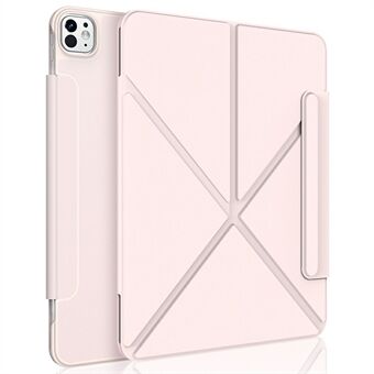 XUNDD XDD-0014 For iPad Pro 13 (2024) Etui PU Lær Multi-Vinkel Stativ Smart Nettbrettdeksel med Pennholder