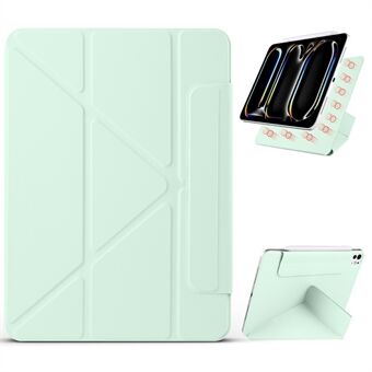 For iPad Pro 13 (2024) Etui PC + PU Lær Origami Stativ Magnetisk Nettbrettdeksel