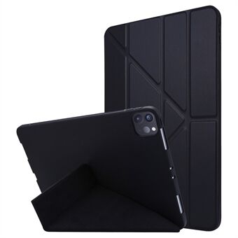 For iPad Pro 13 (2024) Etui Origami Stativ PU Lær+Silikon Nettbrettdeksel