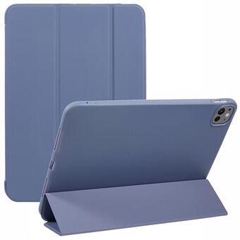 For iPad Pro 11 (2024) Etui med Tri-Fold Stativ i PU-lær + TPU Smart Cover.