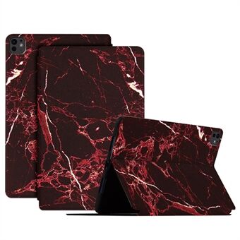 For iPad Pro 11 (2024) Etui Mønsterutskrift PU Skinn Tablet Flip Cover